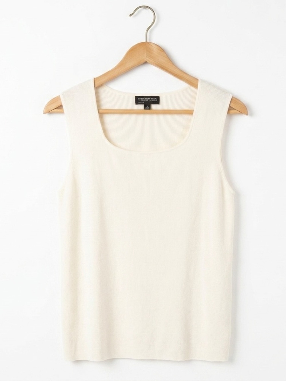 Jones New York Women’s Ribbed Tank Top Creamy White 3X